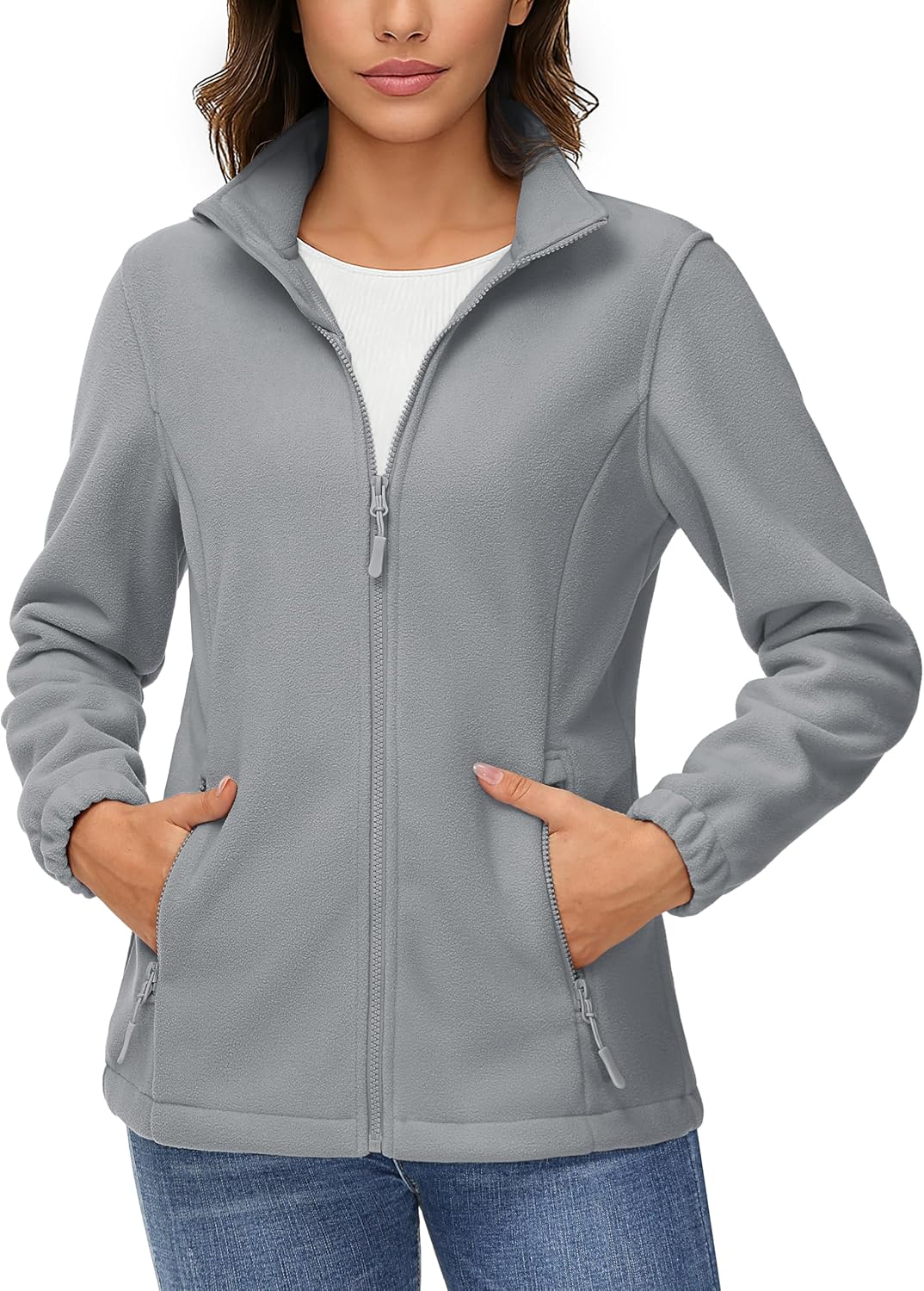 TACVASEN Women's Soft Fleece Jacket for Winter Warmth and Style