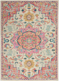 Nourison Passion Ivory/Pink Area Rug for Boho Home Decor