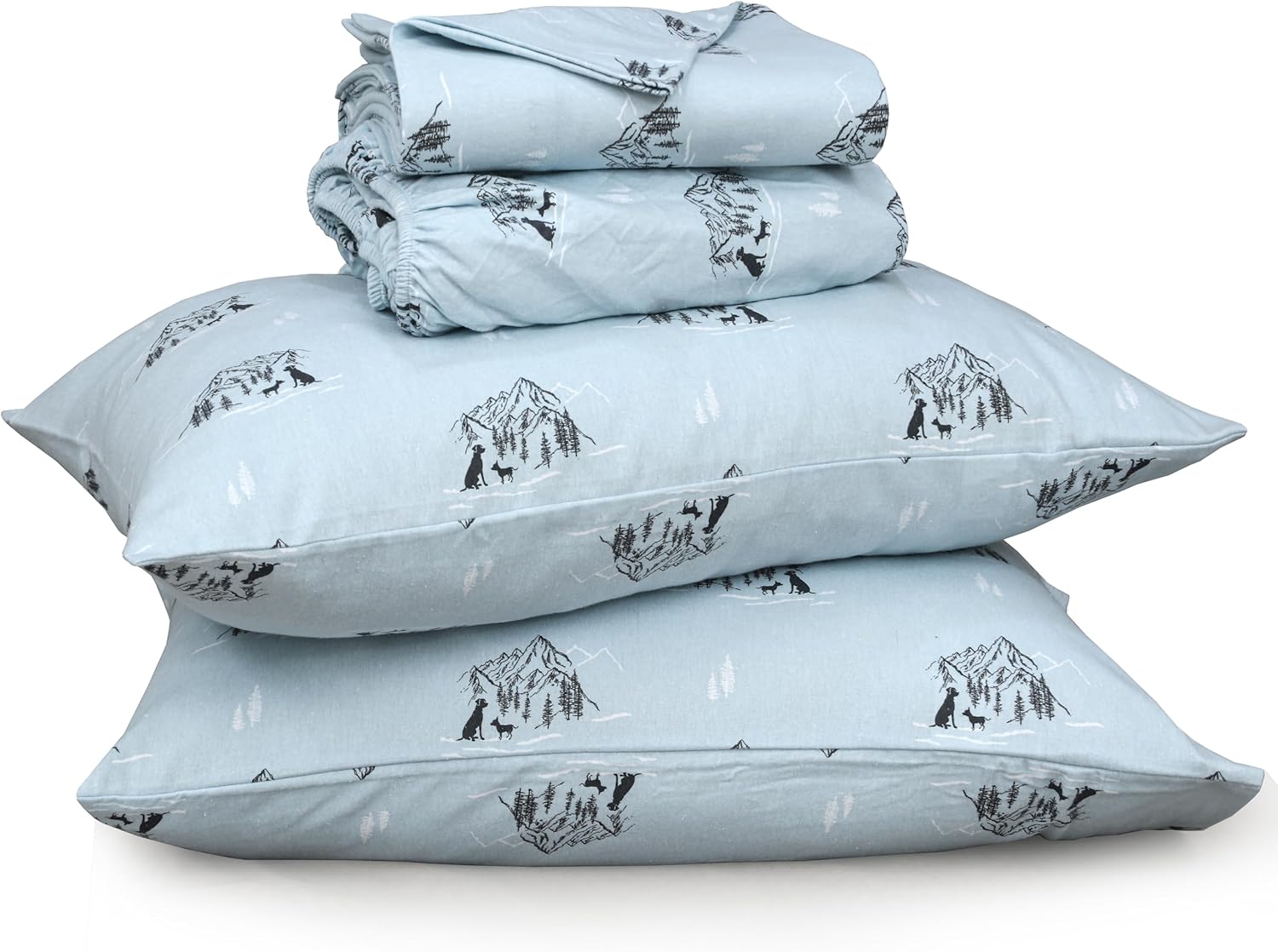 RUVANTI Flannel Sheets Full Size Set - Cozy Cotton Comfort