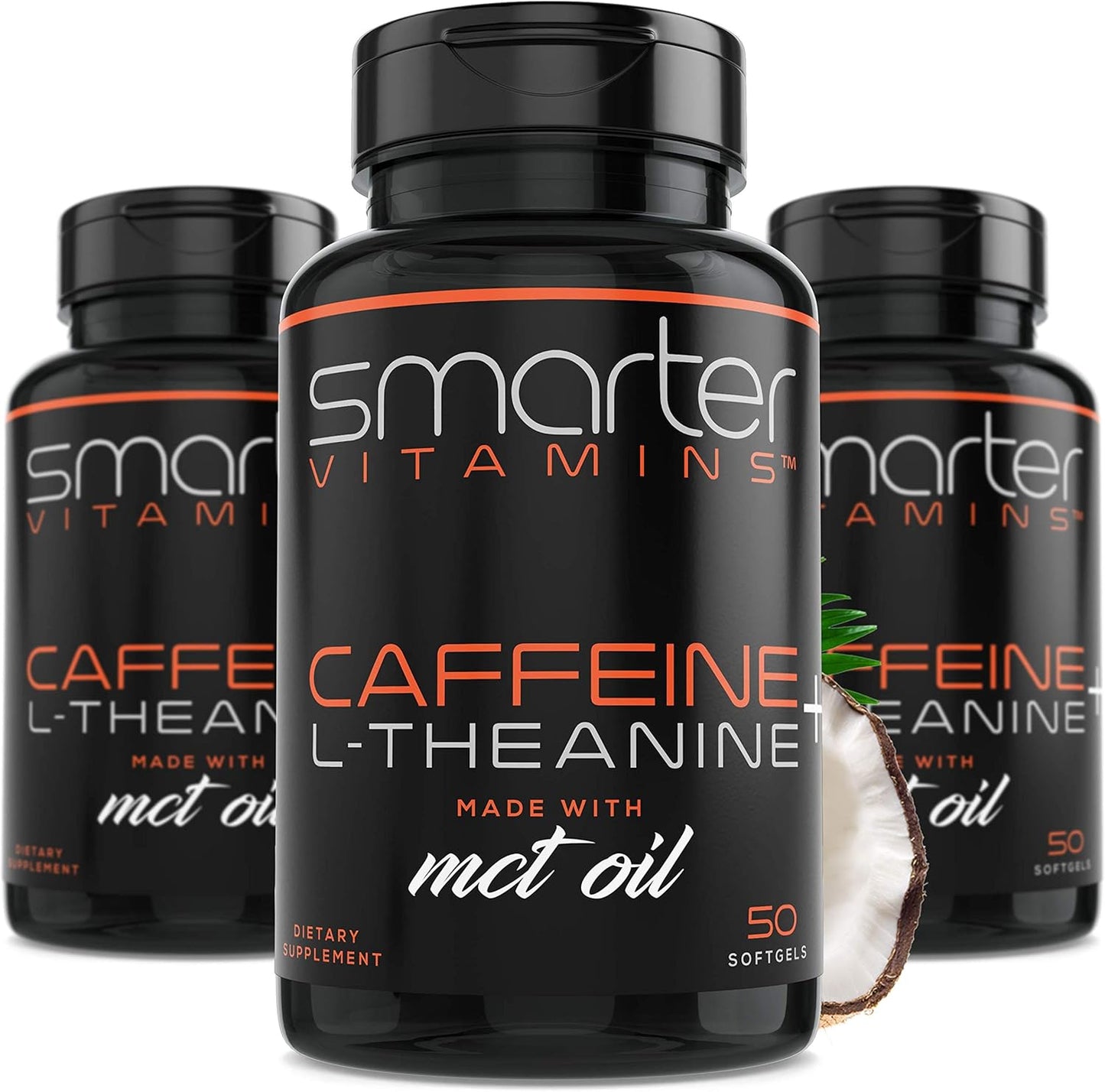 SmarterVitamins Caffeine Pills with L-Theanine for Energy Boost
