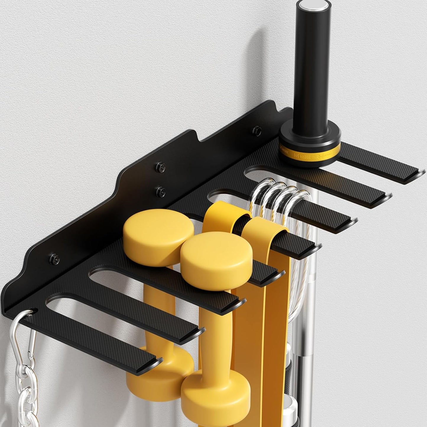 Olympic Barbell Hanger for Space Saving Home Gym Storage