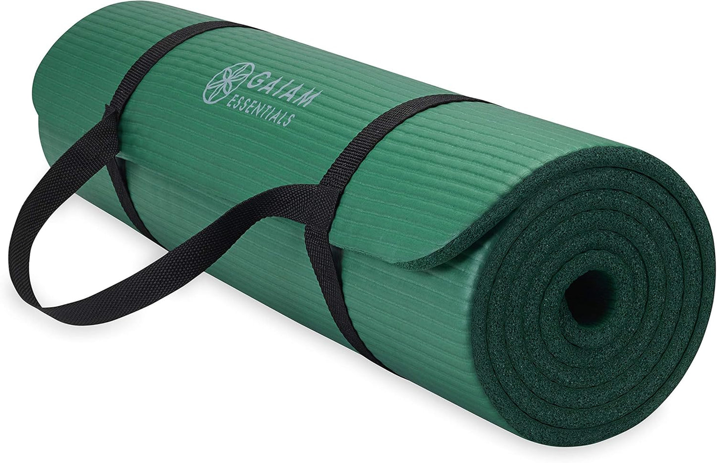 Extra Thick Gaiam Yoga Mat w/ Easy-Cinch Strap