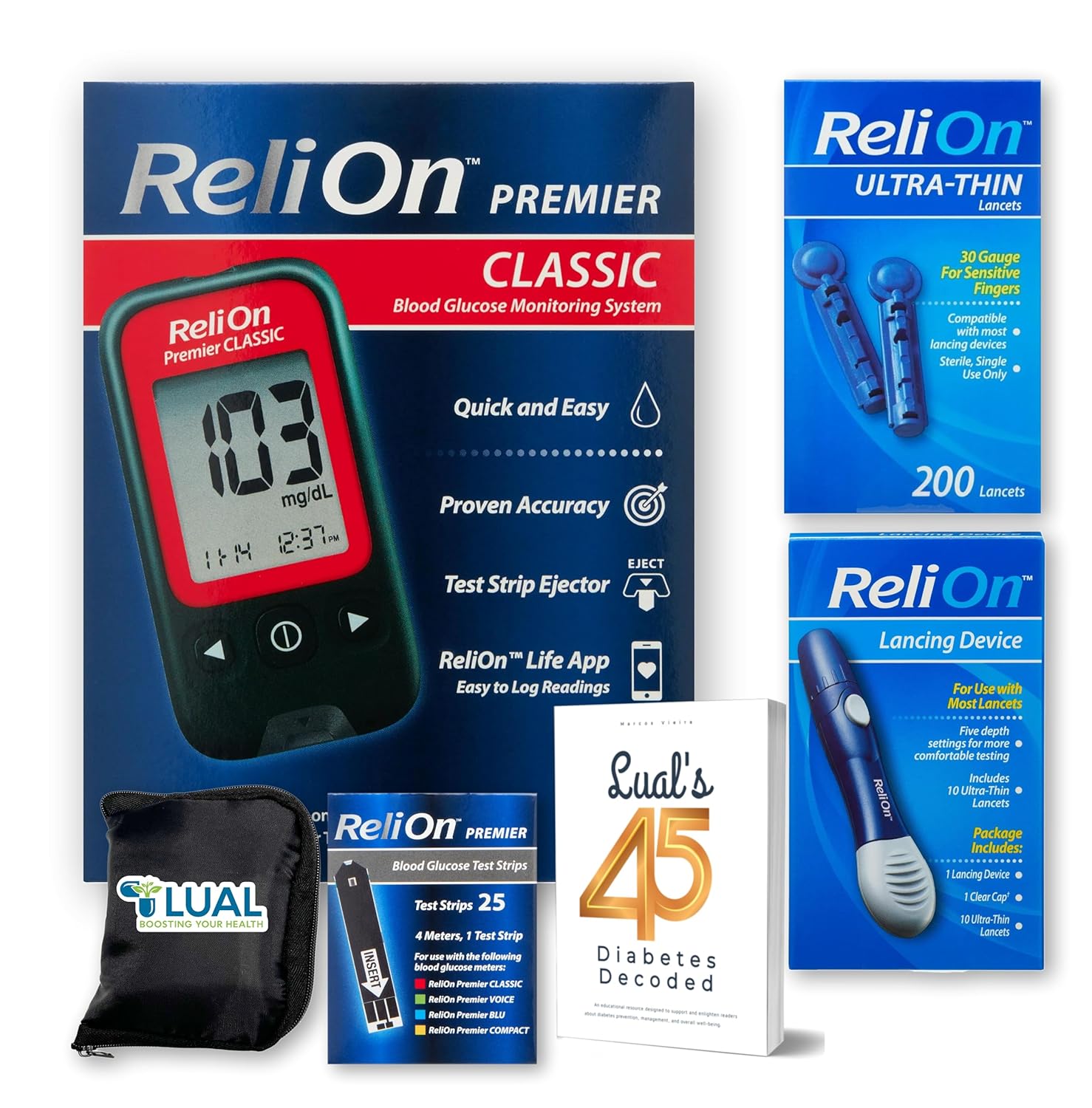 ReliOn Premier CLASSIC Glucose Monitor Kit