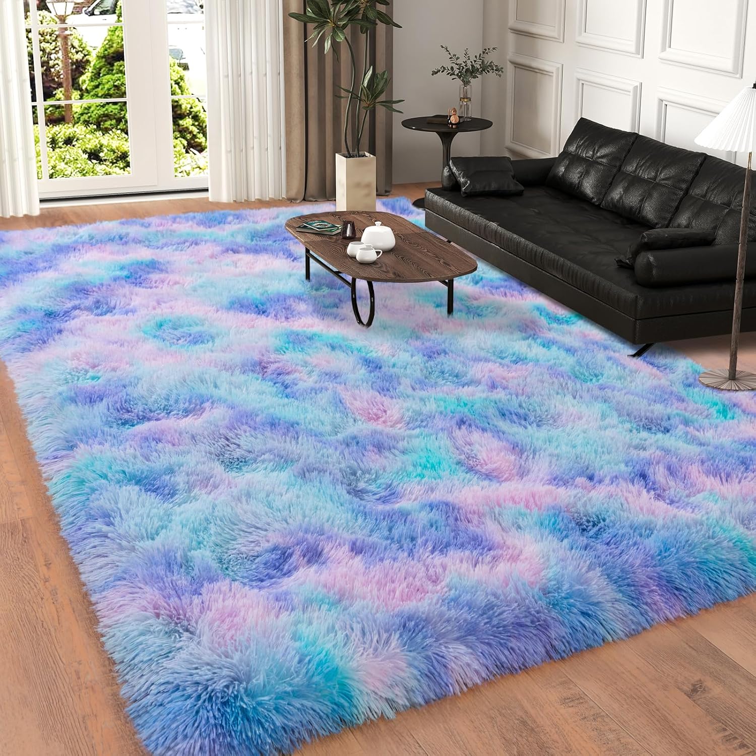 6x9 Plush Thick Area Rug for Living Room and Bedroom Decor