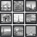 8x8 Picture Frames Set of 9 - Classic Gallery Wall Frame Set
