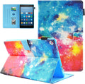 8 in Kindle Fire HD 8 Case Starry Galaxy - Slim Folio Stand