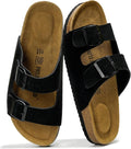 Arizona Men's Genuine Suede Cork Footbed Sandals - Memory Foam