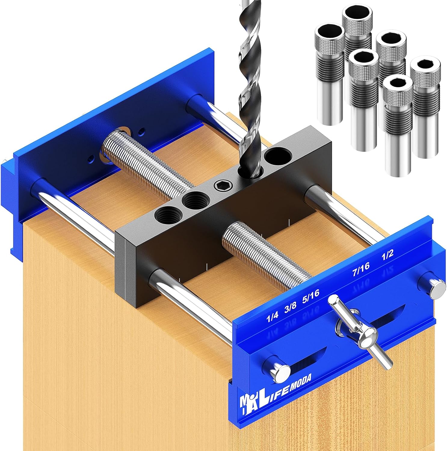 Upgraded Self Centering Doweling Jig Kit for Precision Woodworking