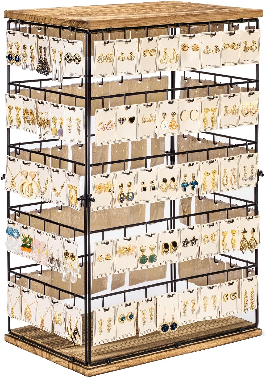 Earring Display Stands for Selling with 130 Hooks and Storage