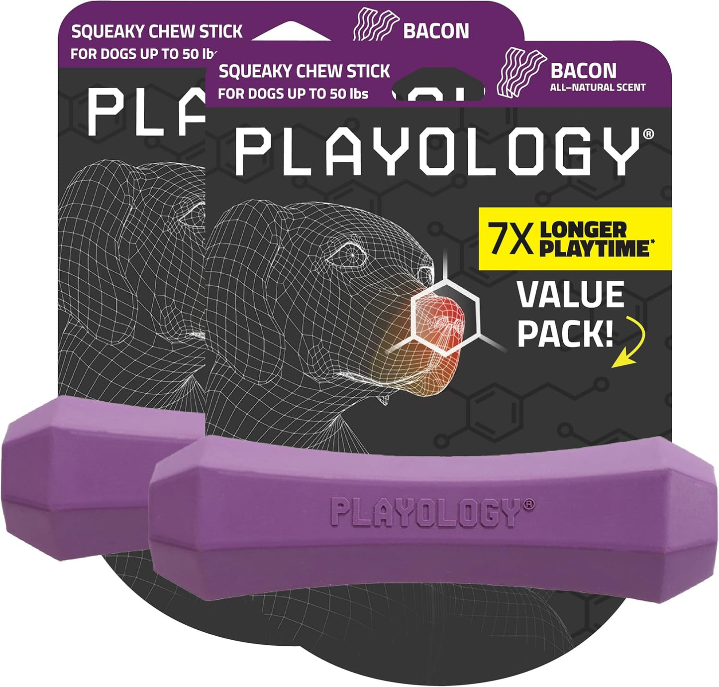 Engaging Bacon Scented Dog Chew Stick Duo
