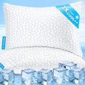 Cooling Pillows Queen Size Set of 2 - Adjustable Gel Memory Foam