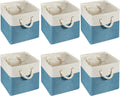 set of 6 eleven inch cube storage bins for efficient home organization