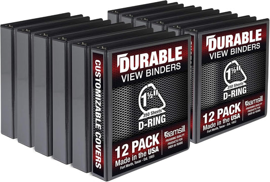 Durable 1.5 inch 3 Ring Binder for Heavy-Duty Document Storage