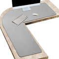 L-Shaped Leather Desk Pad 43 x 43 x 15.7 in - Large Corner Desk Mat