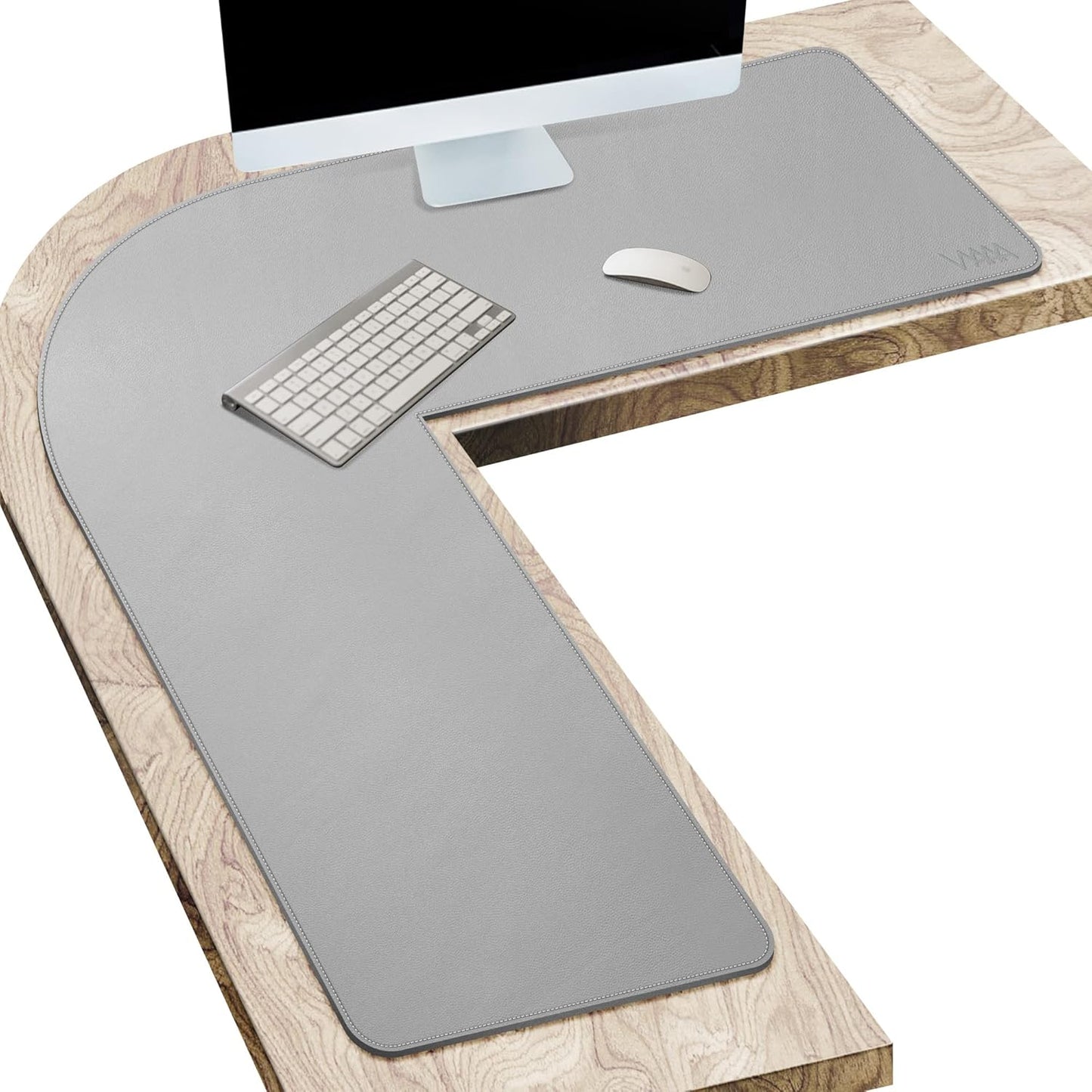 L-Shaped Leather Desk Pad for Corner Desk - Vyaaa Gaming Mat