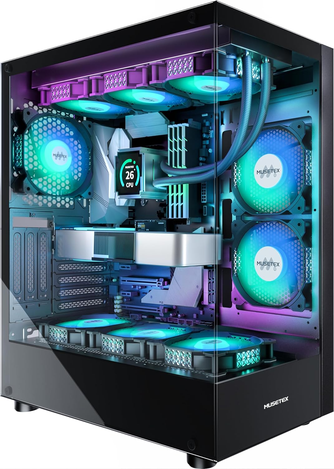 Ultimate Gaming Tower with 6 ARGB Fans