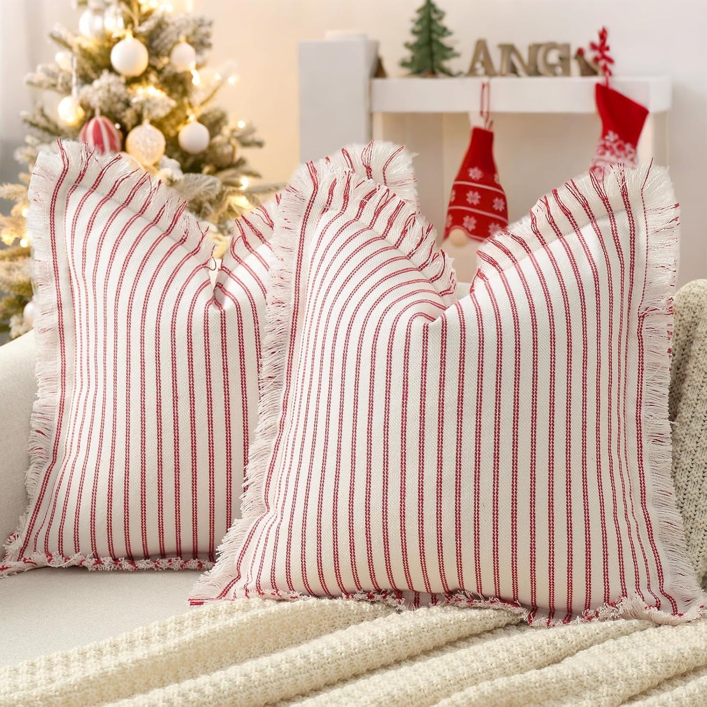 ZWJD Throw Christmas Pillow Covers for Chic Home Decor