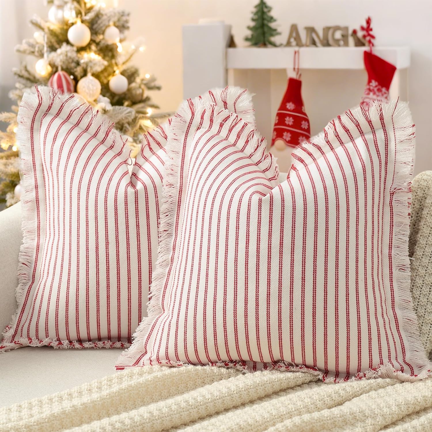 ZWJD Throw Christmas Pillow Covers for Chic Home Decor