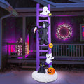 Joliyoou 10FT Halloween Inflatable Ladder - Lighted Giant Yard Decor