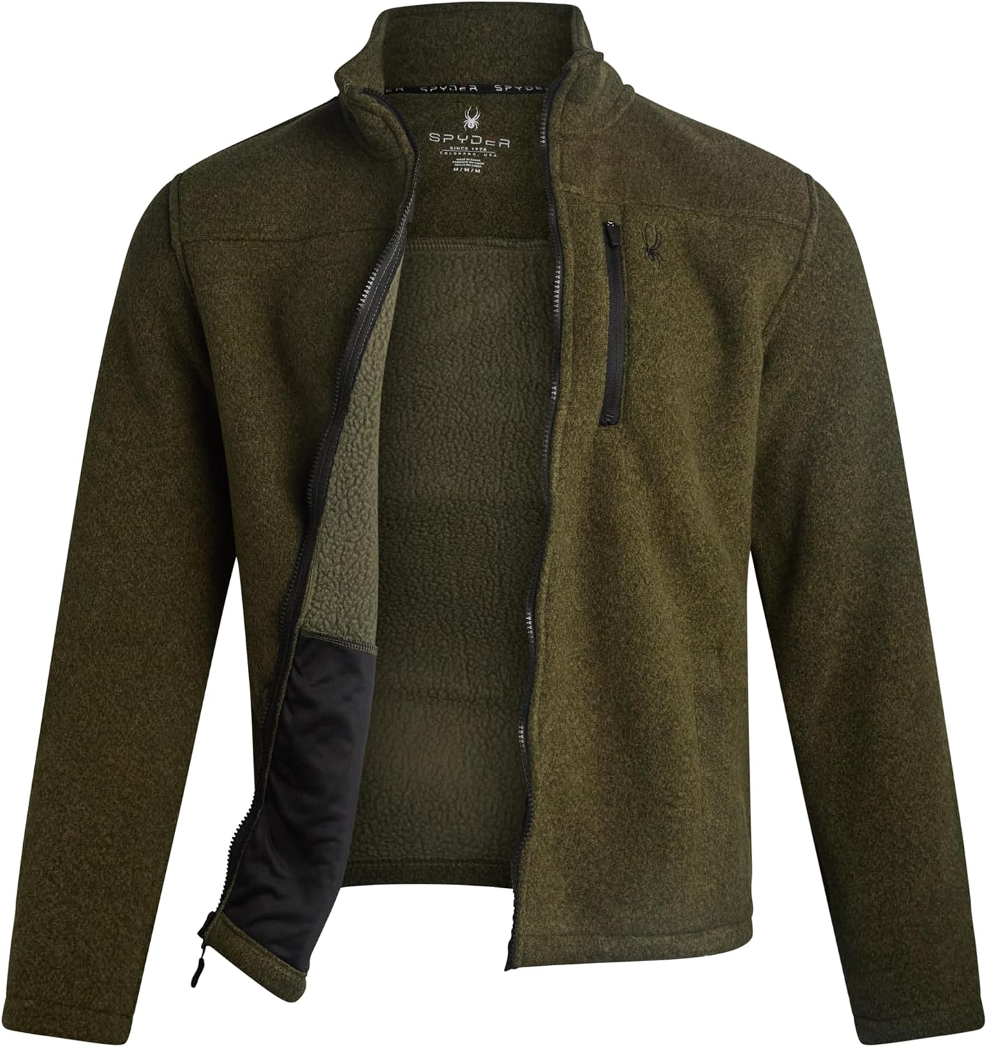 Spyder Mens Fleece Jacket - Lightweight Sherpa Fall Jacket