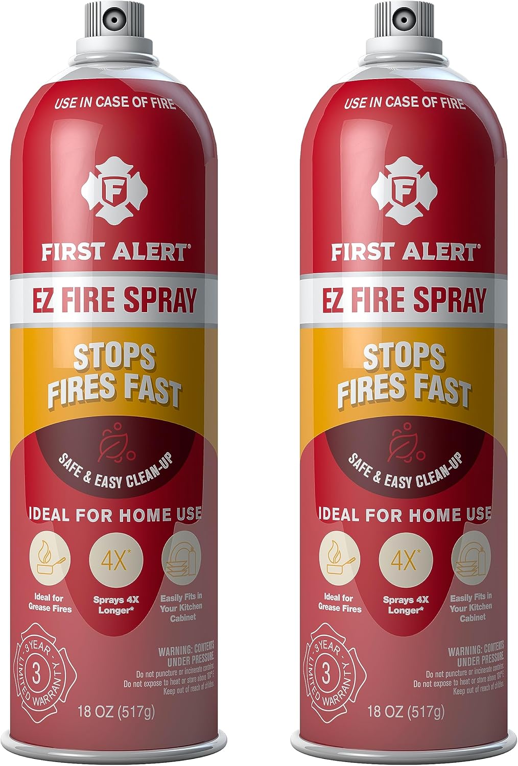 First Alert EZ Fire Spray: Portable Fire Extinguisher Pack of 2