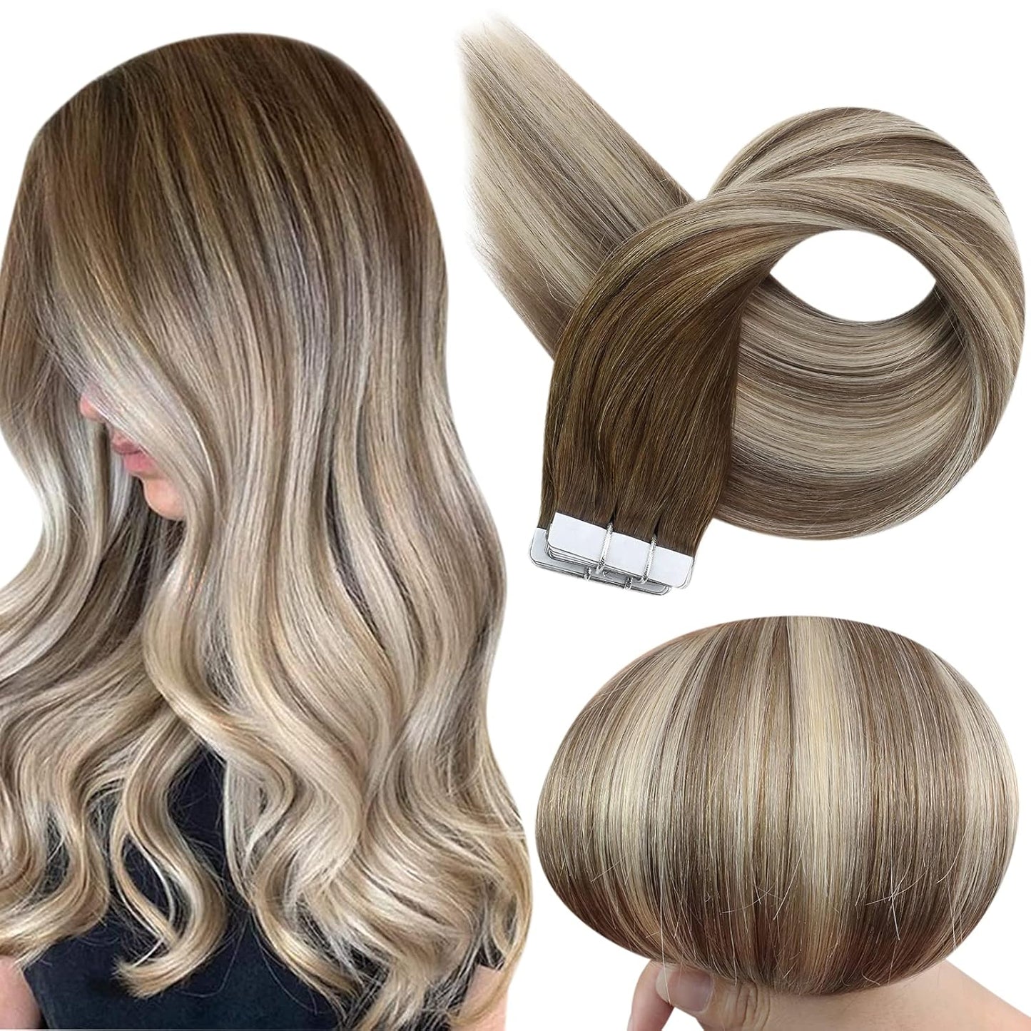 Full Shine Tape in Hair Extensions for Natural Look and Feel