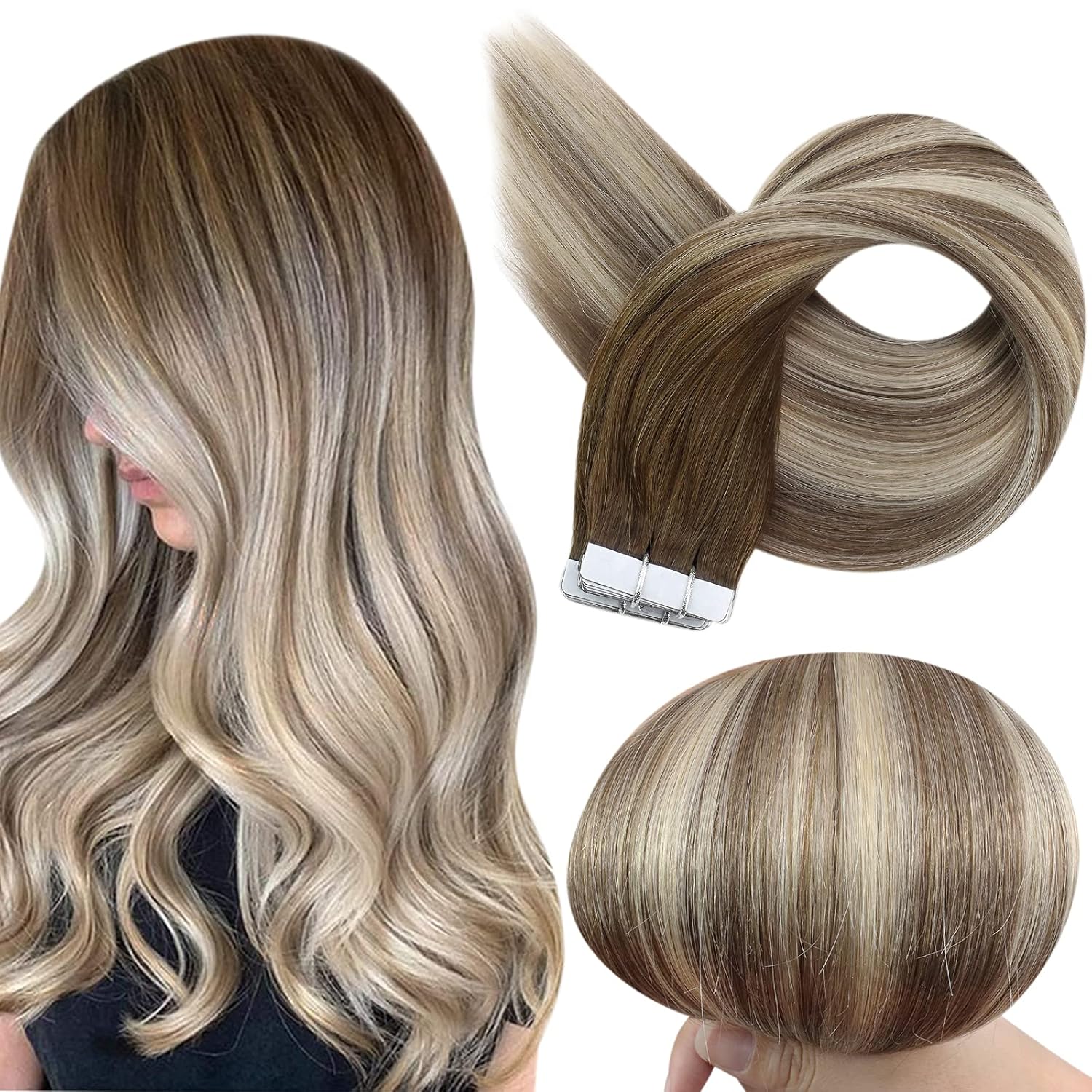Full Shine Tape in Hair Extensions for Natural Look and Feel
