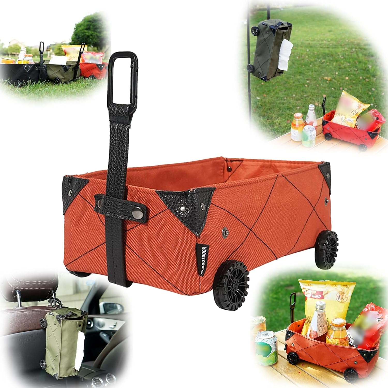 Portable Heavy Duty Wagon Cart - Red