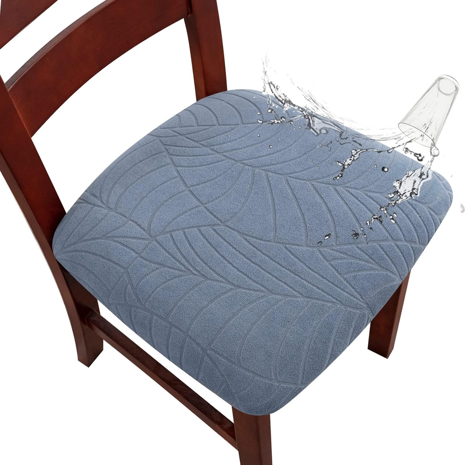 Genina Waterproof Chair Covers for Dining Room Chairs, 6 PCS