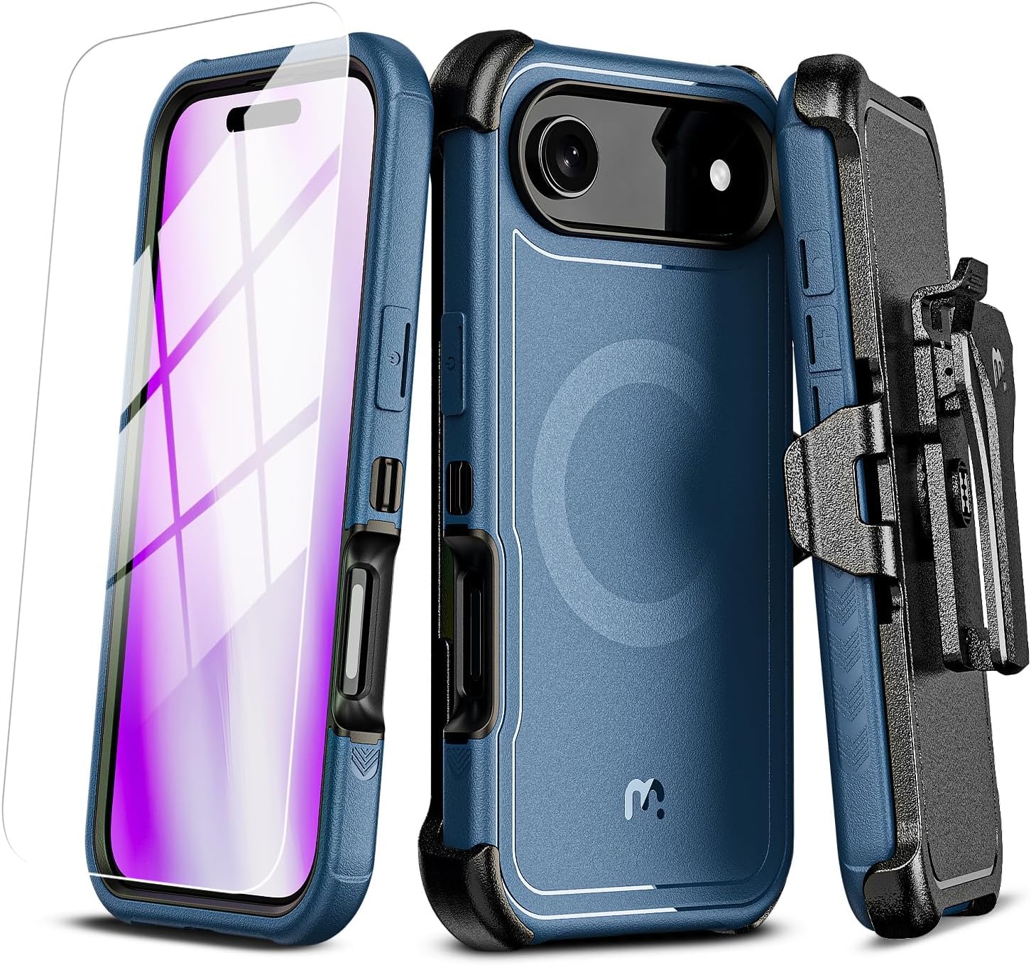M MYBAT PRO iPhone Air Case with Heavy Duty Protection and Clip