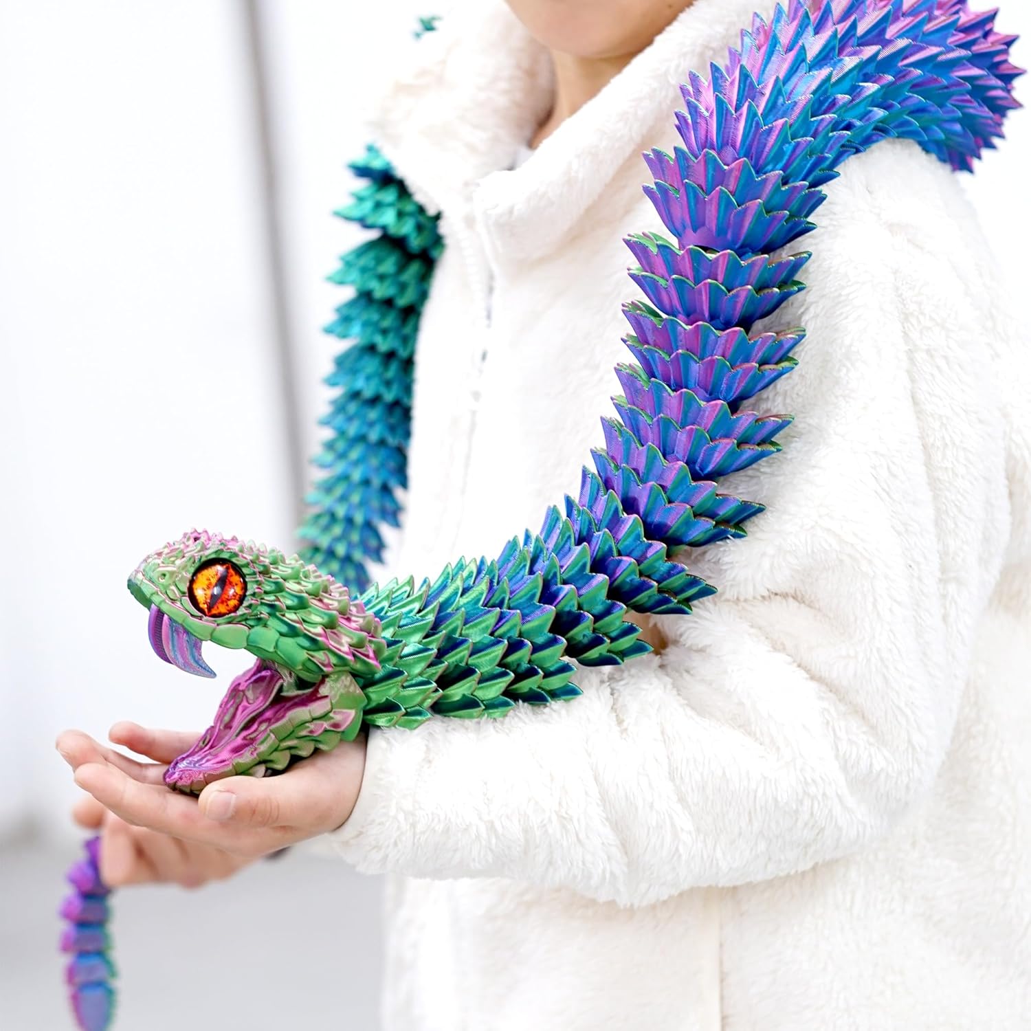 47.5in Super Large 3D Printed Snake Model for Stress Relief