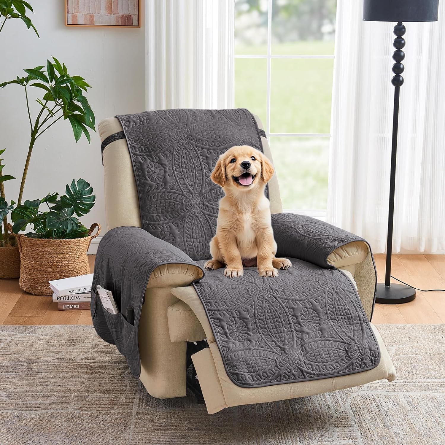 Quilted Recliner Chair Covers for Pet Friendly Protection