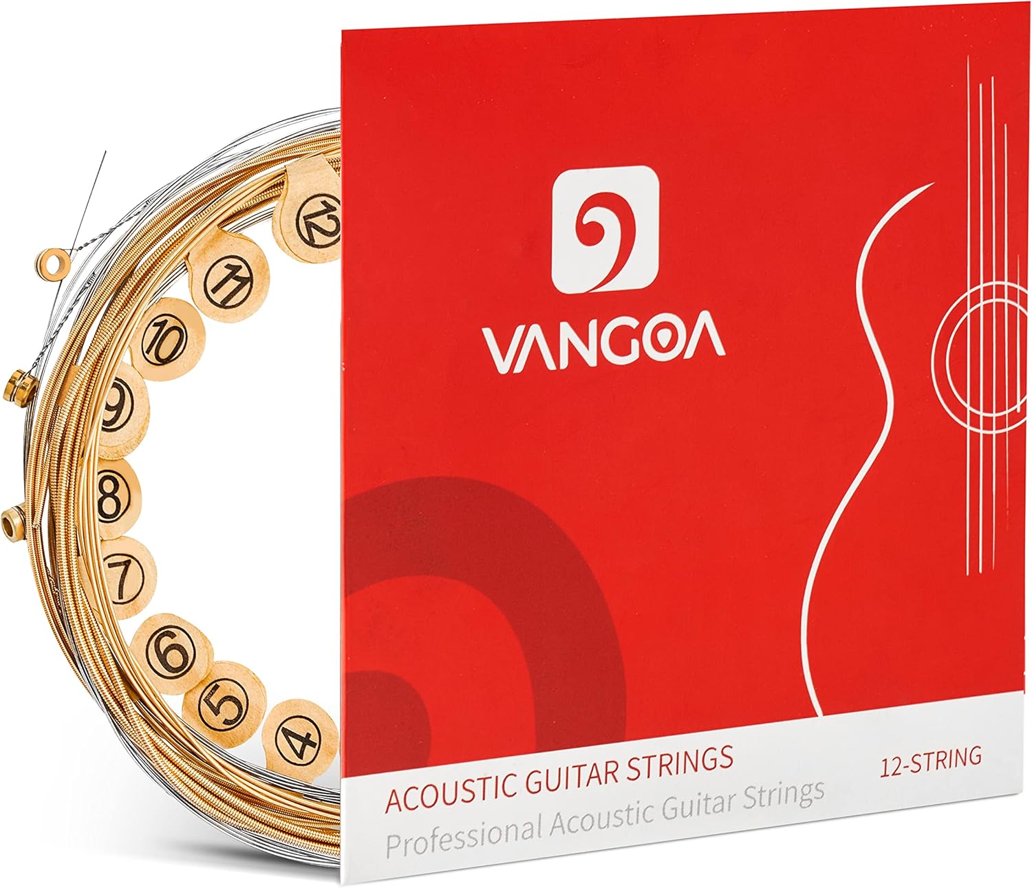 Vangoa 85/15 Bronze Acoustic 12 String Set: Durable & Light!
