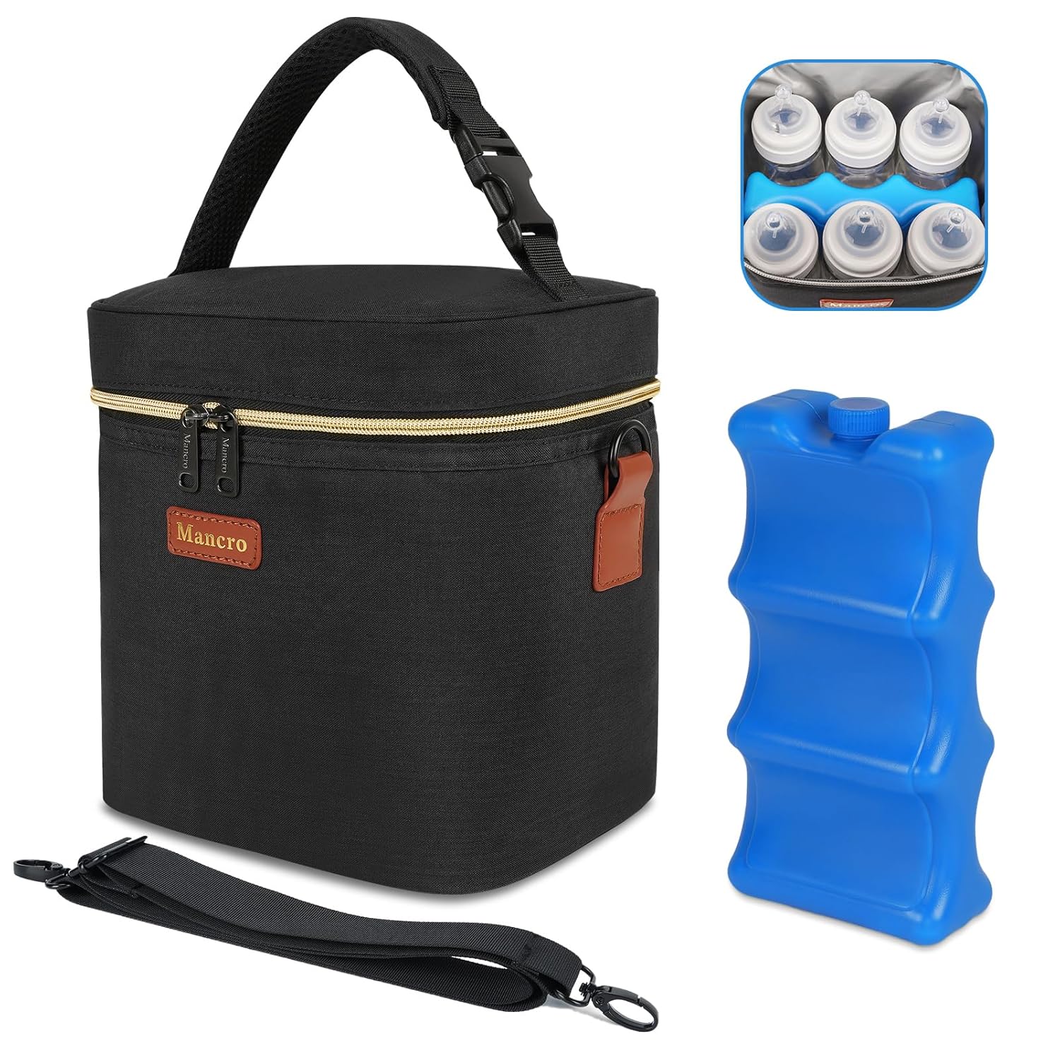 Mancro Breast Milk Cooler Bag - Keep Baby Bottles Cold On-the-Go!