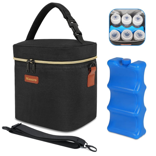 Mancro Breast Milk Cooler Bag - Keep Baby Bottles Cold On-the-Go!