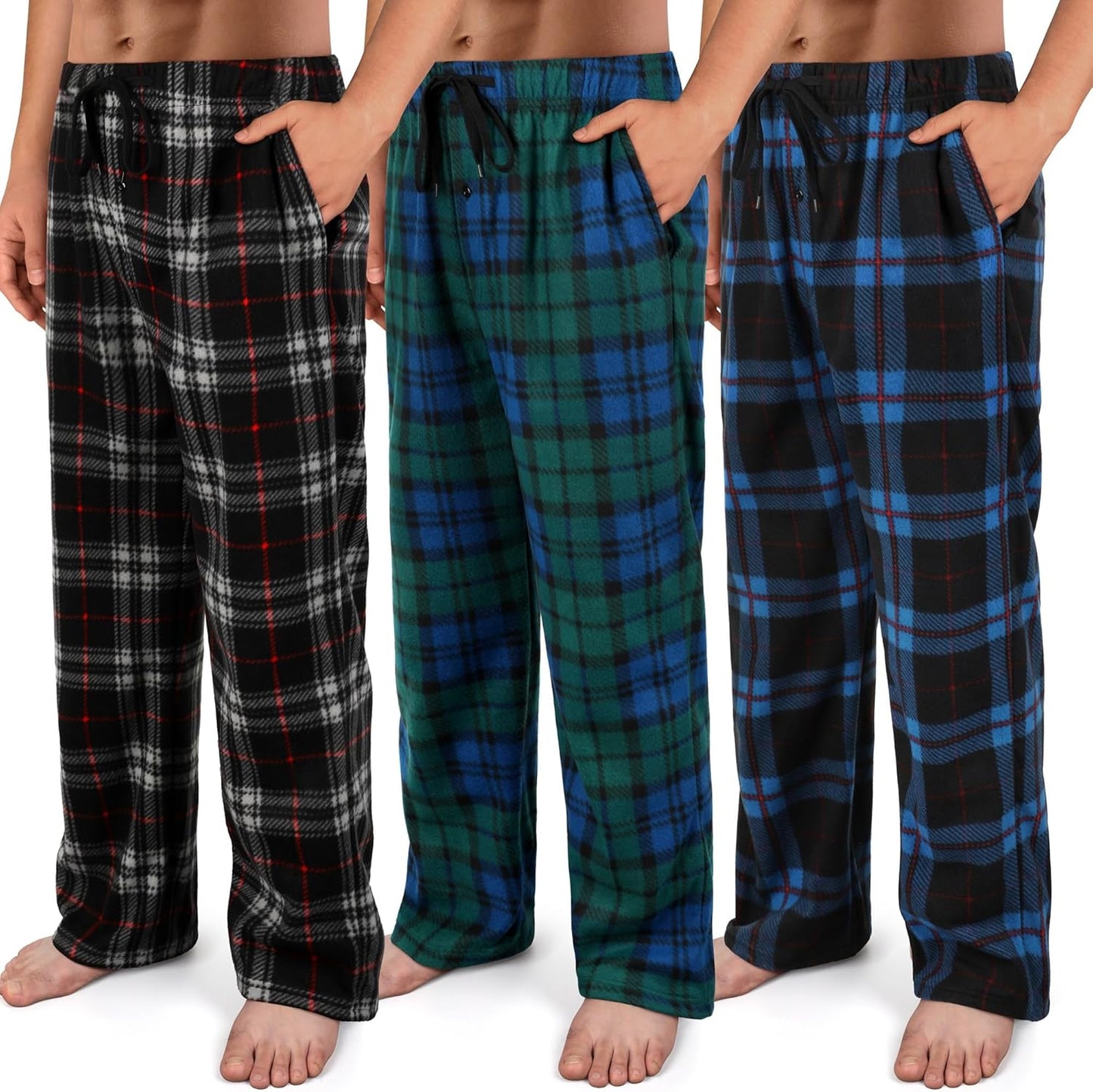 Microfleece Mens Pajama Pants 3 Pack for Ultimate Comfort
