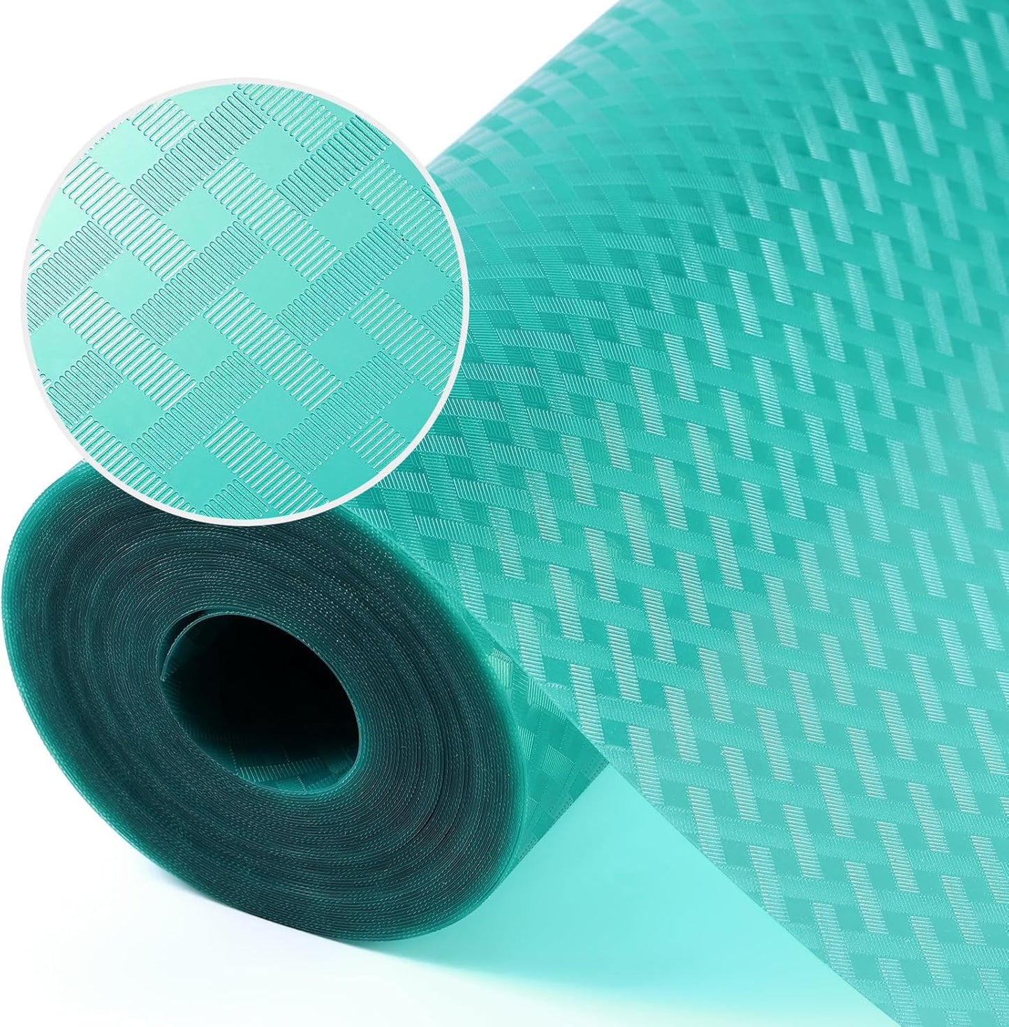 Blue Shelf Liners for Kitchen Cabinets Waterproof & Oil-Proof