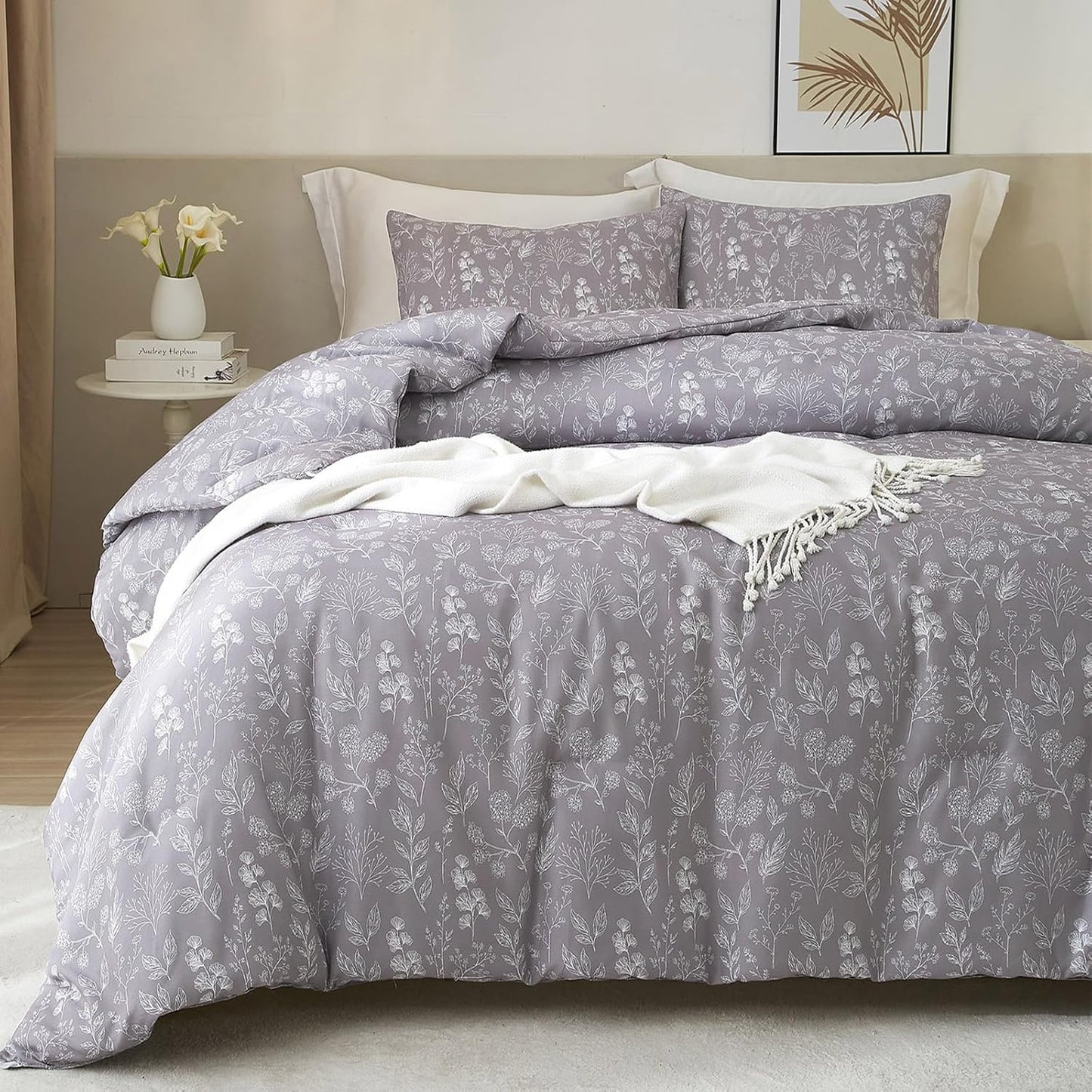 HighBuy Soft Cotton Twin Duvet Cover Set for Cozy Sleep