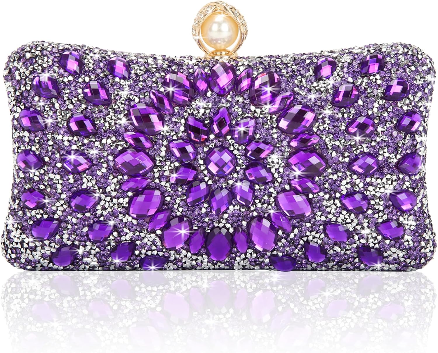 Sparkly Rhinestone Clutch Purses for Elegant Evening Events