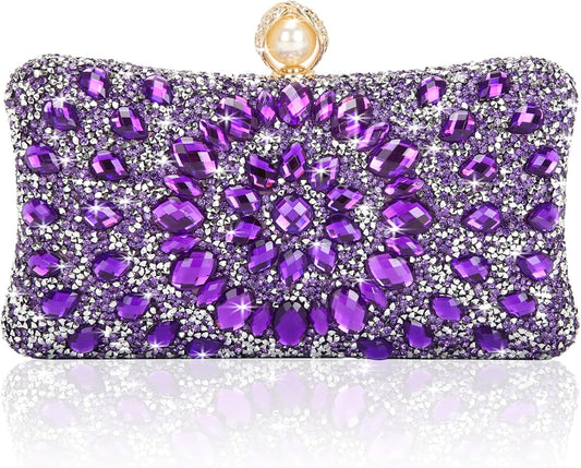 Sparkly Rhinestone Clutch Purses for Elegant Evening Events
