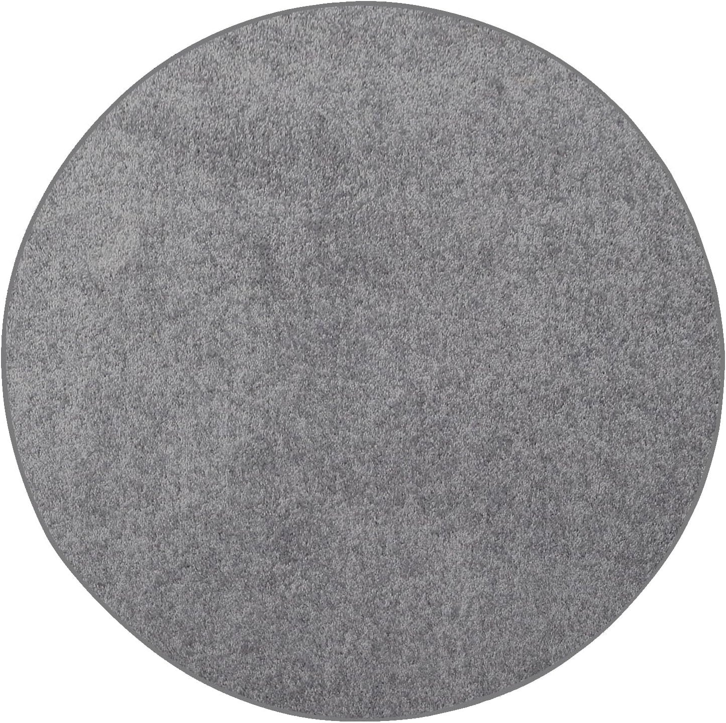 Ambiant Pet Friendly Solid Color Area Rug Grey - 3ft Round