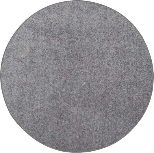 Ambiant Pet Friendly Solid Color Area Rugs Grey - 8ft Round