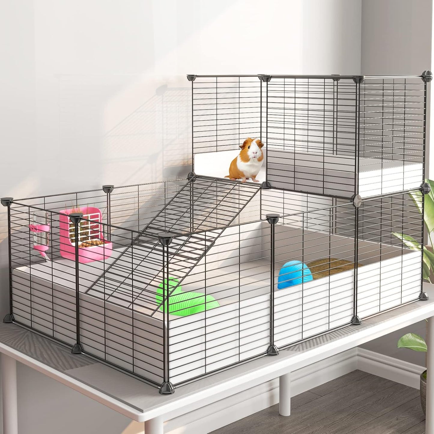 Oneluck Guinea Pig Cage: Spacious Indoor Habitat for Pets