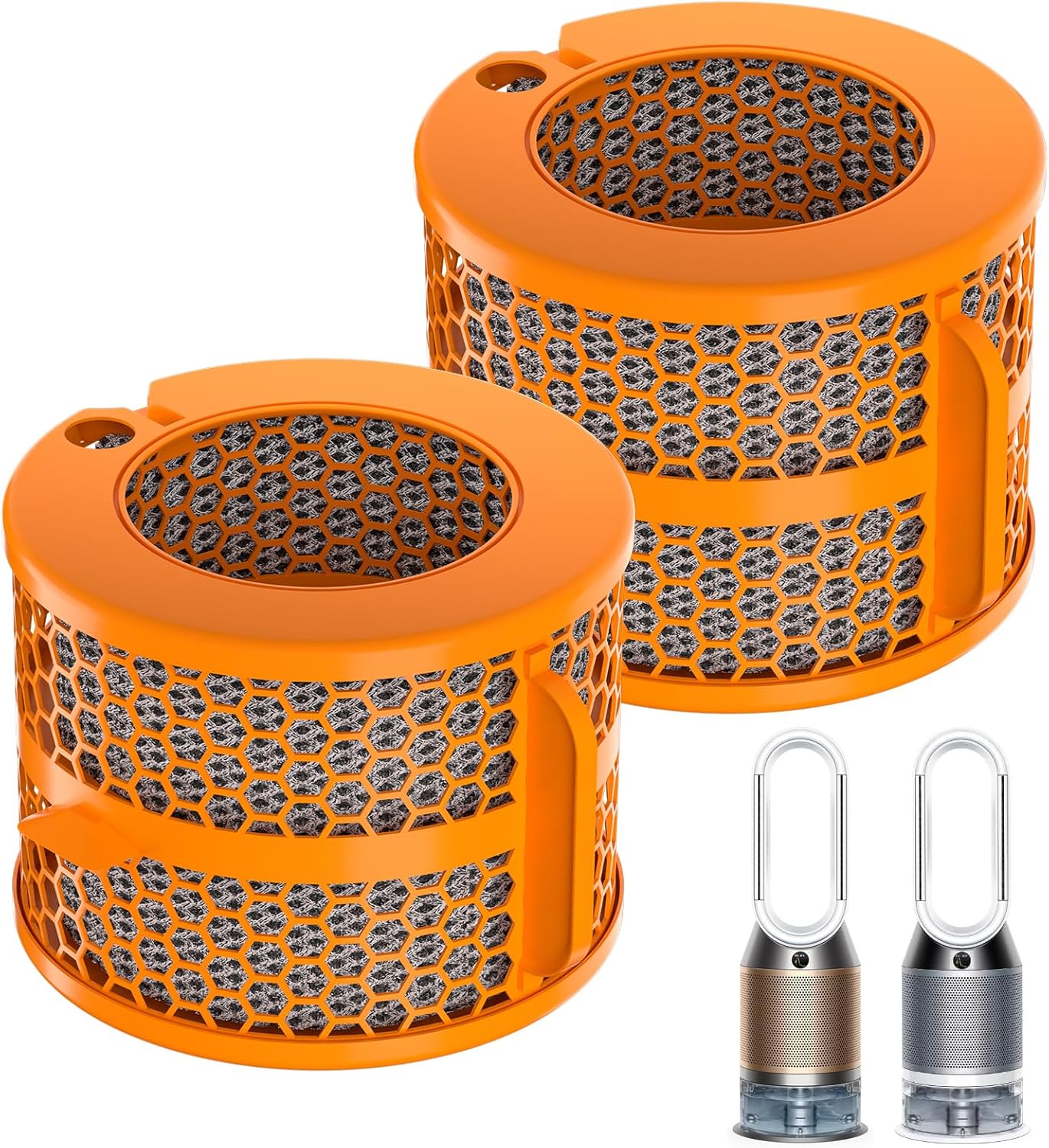 RONGJU Carbon Fiber Filter 2 Pack for Dy-Son Air Purifiers