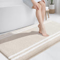 Non-Slip Machine Washable Bathroom Rug 30in x 60in Beige