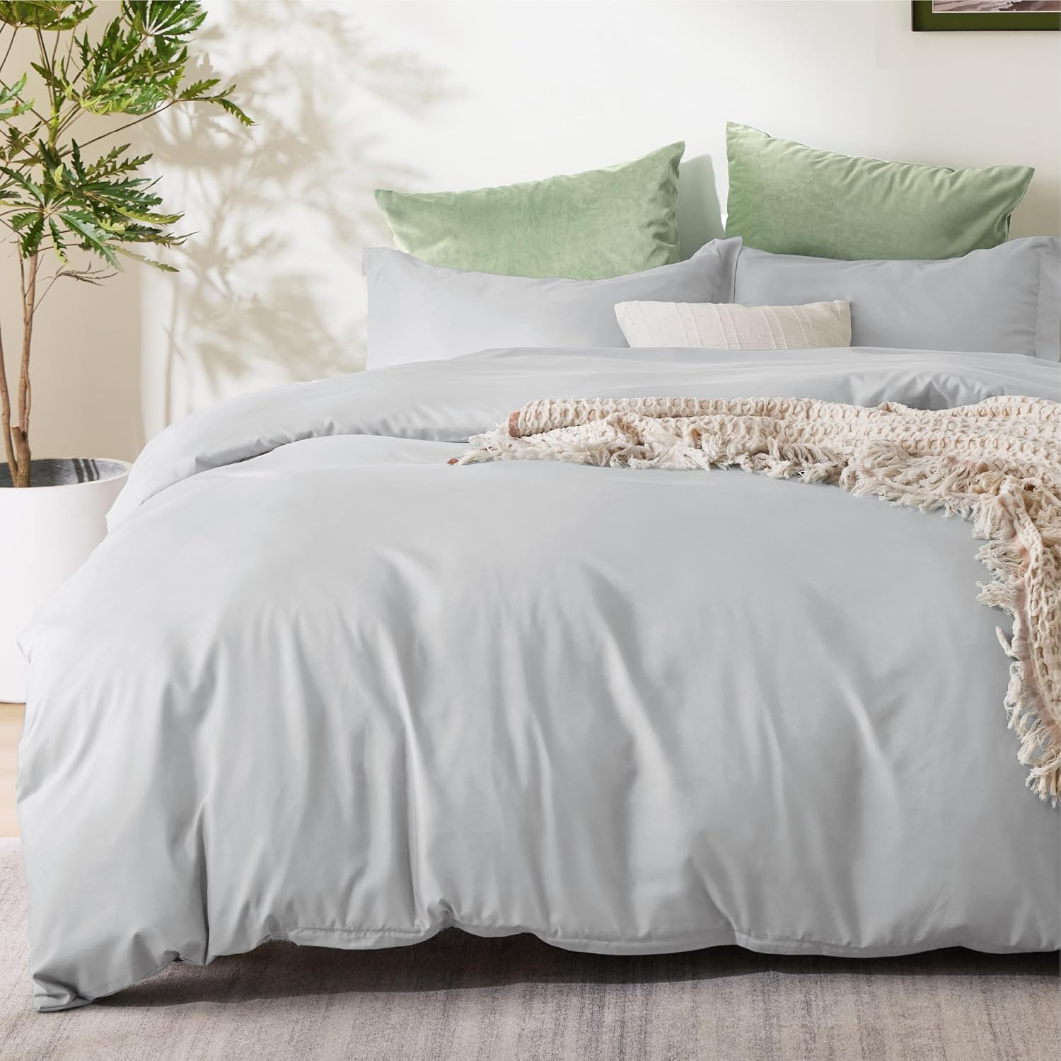 Bedsure King Size Duvet Cover Set - Soft Double Brushed Bedding