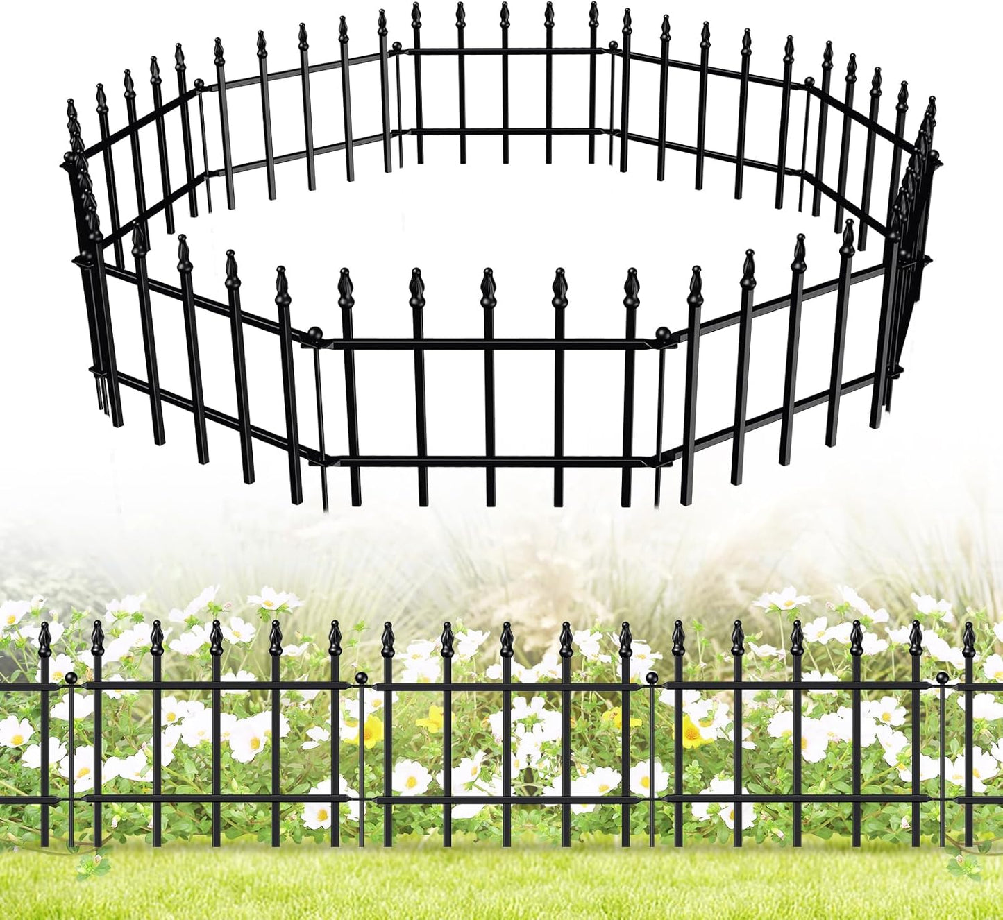 Decorative Metal Garden Fence for Flower Bed and Lawn Use