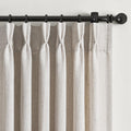 Oatmeal Linen Pinch Pleated Curtains 92 in - Light Filtering Luxury
