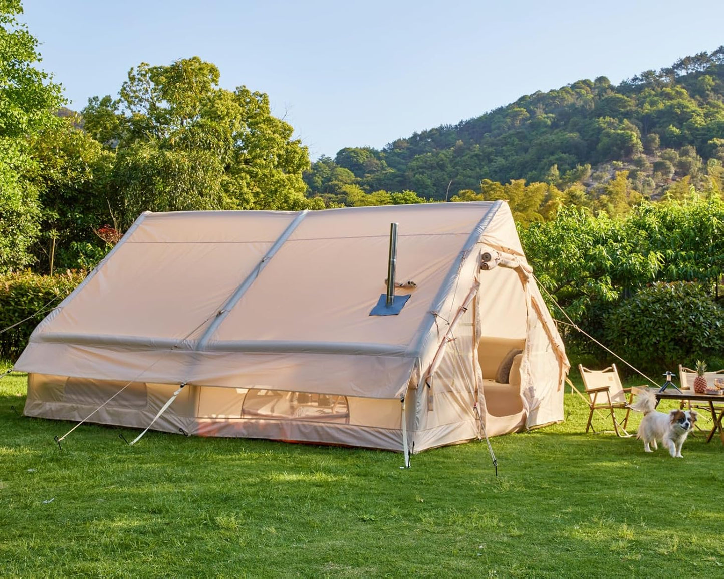 YOLENY Inflatable Waterproof Tent, 4-8 Person Easy Setup!