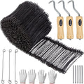 1000Pcs Double Loop Rebar Wire Bar Ties 6.1in - Bulk Rebar Tying Kit